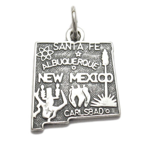 New Mexico State Charm in Sterling Silver