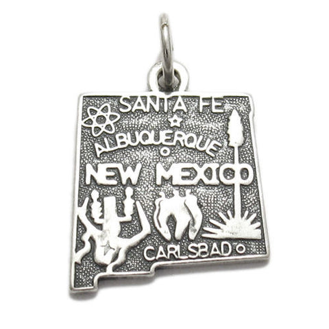 New Mexico State Charm in Sterling Silver