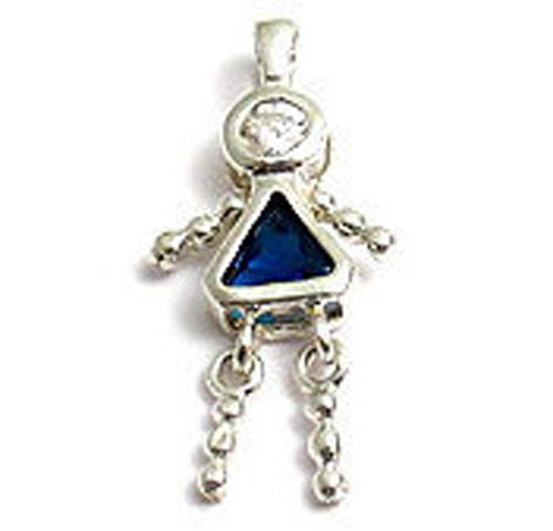 Beautiful and colorful birthstone charms of a bead girl. Wholesale Sterling Silver Charms. December.