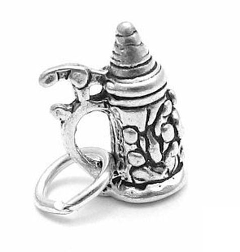 Beer Stein Charm in Sterling Silver