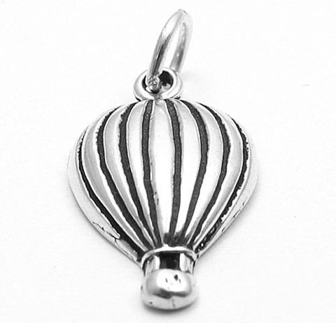 Hot Air Balloon Charm. Sterling Silver