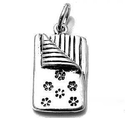 Sleeping Bag Charm in Sterling Silver
