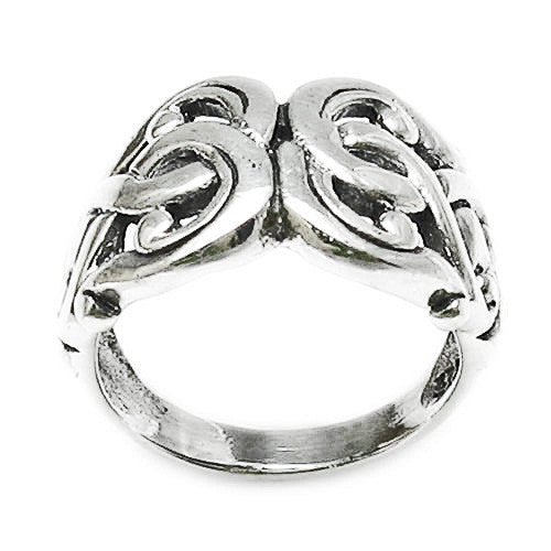 Unusual Multiple Twisted Knots Ring in Sterling Silver