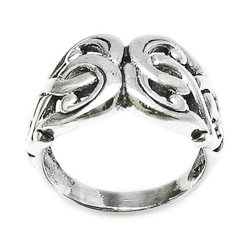 Unusual Multiple Twisted Knots Ring in Sterling Silver