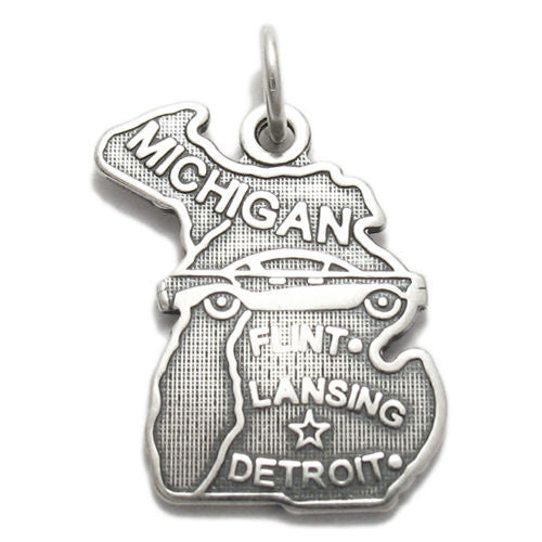 Michigan State Charm in Sterling Silver