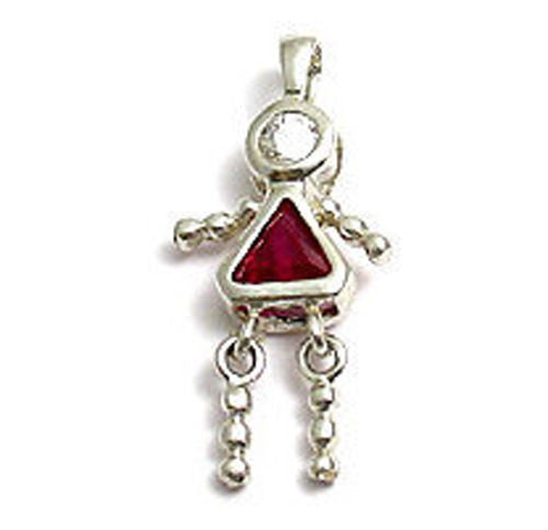 Beautiful and colorful birthstone charms of a bead girl. Wholesale Sterling Silver Charms. July.