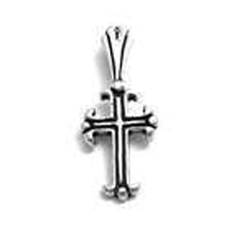 French Cross with Detail in Sterling Silver