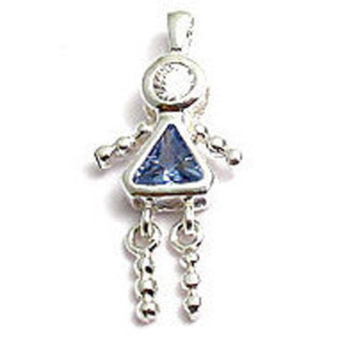 Beautiful and colorful birthstone charms of a bead girl. Wholesale Sterling Silver Charms. March.