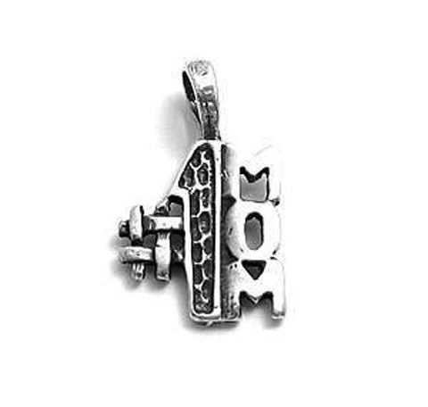 Classic "#1 Mom" Charm. Sterling Silver