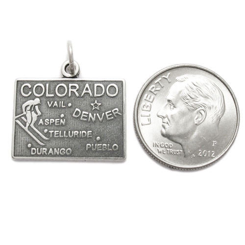 Colorado State Charm in Sterling Silver