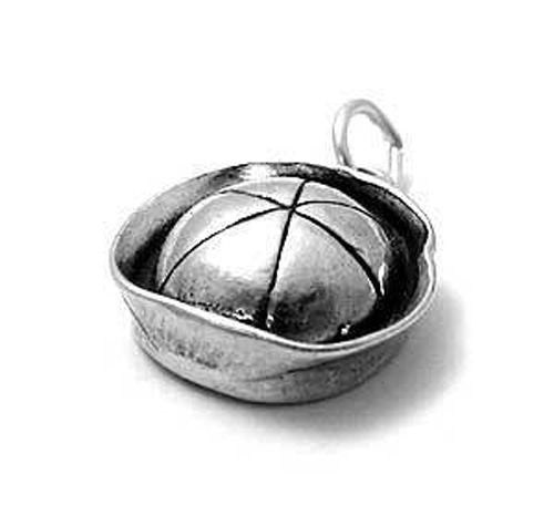 Sailor Cap Charm in 3D. Sterling Silver