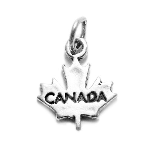 Canadian Maple Leaf Charm in Sterling Silver