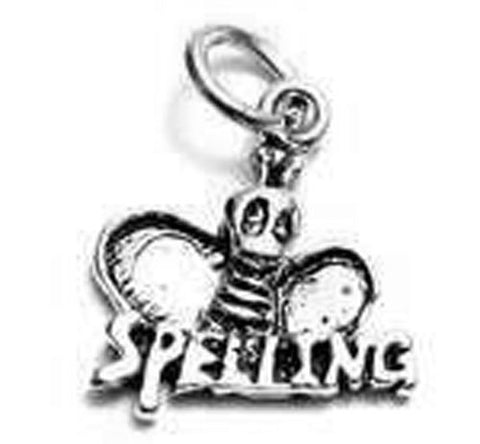 "Spelling" Bee Charm in Sterling Silver