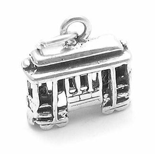 Cable Car Charm in Sterling Silver