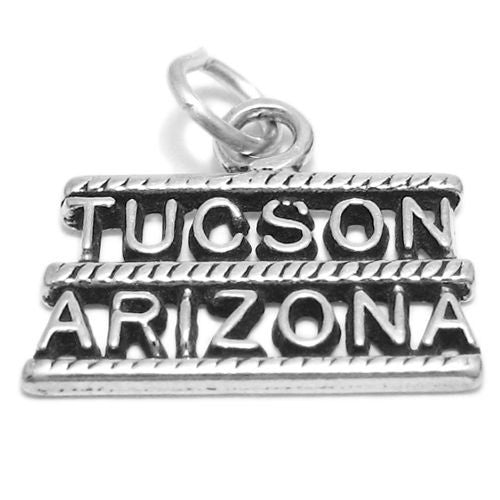 Tucson Arizona Charm in Sterling Silver