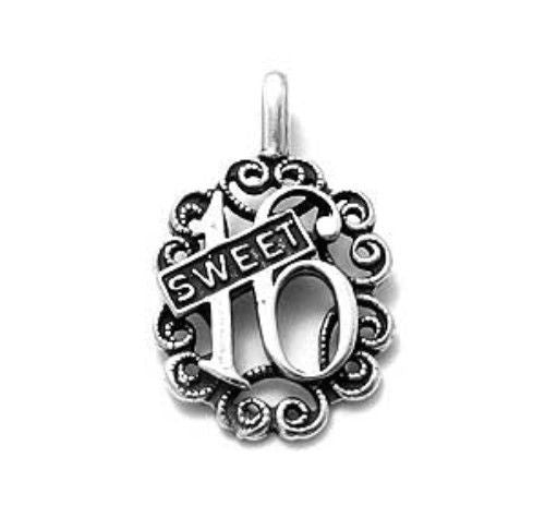 "Sweet 16" Charm in Sterling Silver