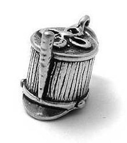 Majorette Fancy Hat Charm. Sterling Silver