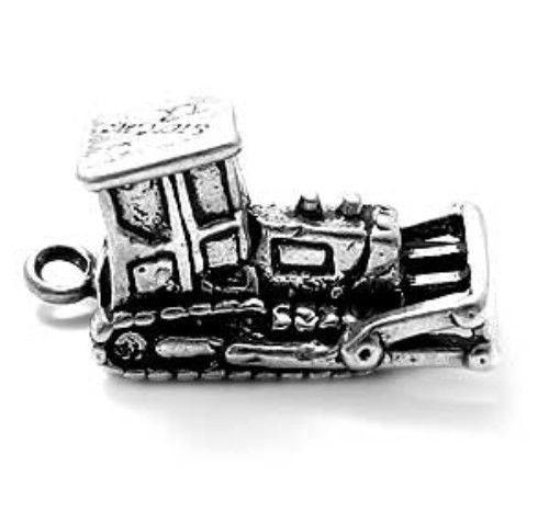 Bulldozer Charm. Sterling Silver