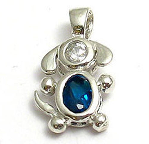 Colorful birthstone charms of an adorable long eared puppy dog. Wholesale Sterling Silver Charms. December.
