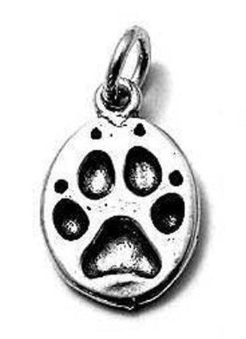 Tiger's Paw Print Charm. Sterling Silver