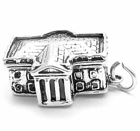 White House Charm in 3D. Sterling Silver
