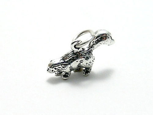 Skunk Charm in 3D Sterling Silver.