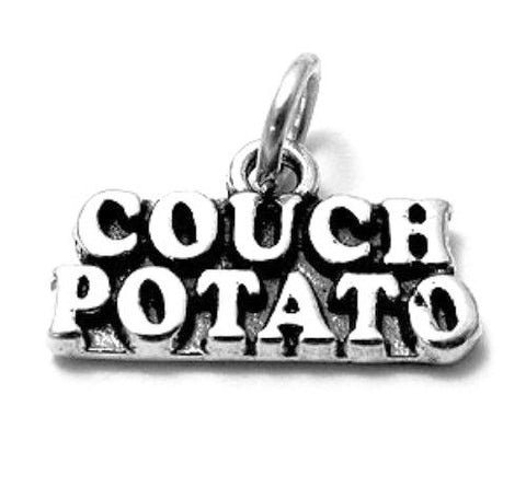 "Couch Potato" Charm in Sterling Silver