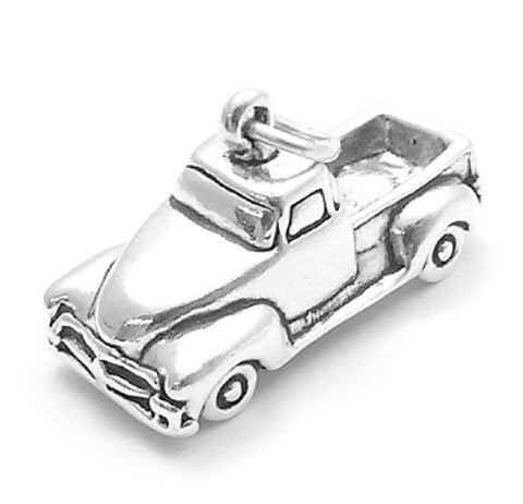 Pick-Up Truck Charm. Sterling Silver