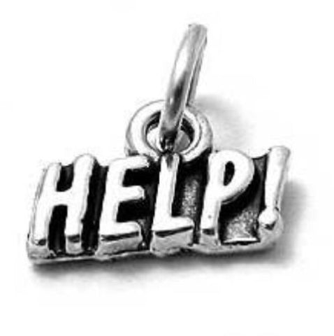 "Help!" Charm in Sterling Silver