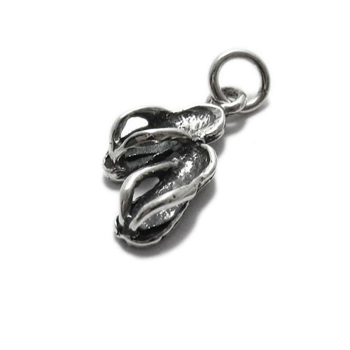 Flip Flops Charm. Sterling Silver