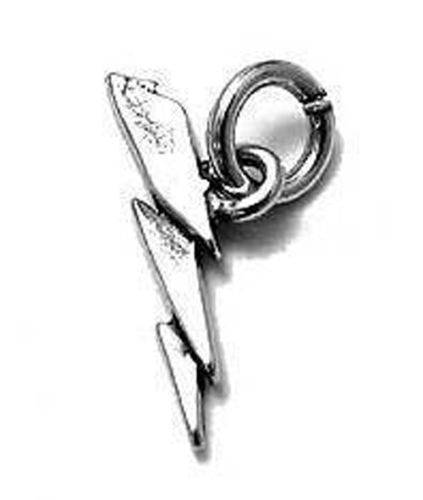 Lightning Bolt Charm. Sterling Silver