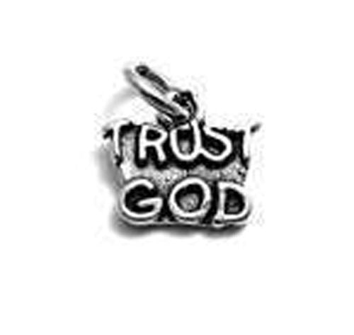 "Trust God" Charm in Sterling Silver