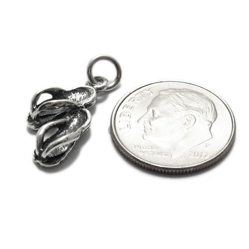 Flip Flops Charm. Sterling Silver