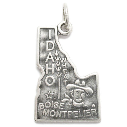 Idaho State Charm in Sterling Silver
