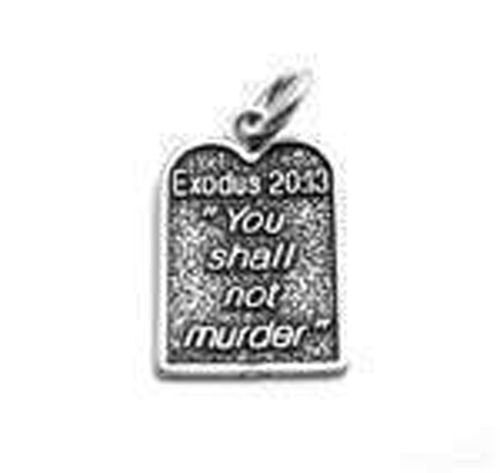 Commandment #6 Charm in Sterling Silver