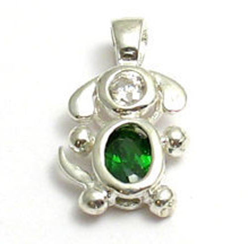 Colorful birthstone charms of an adorable long eared puppy dog. Wholesale Sterling Silver Charms. May.