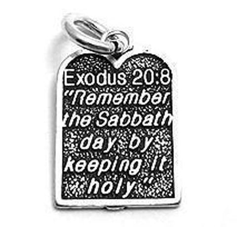 Commandment #4 Charm in Sterling Silver