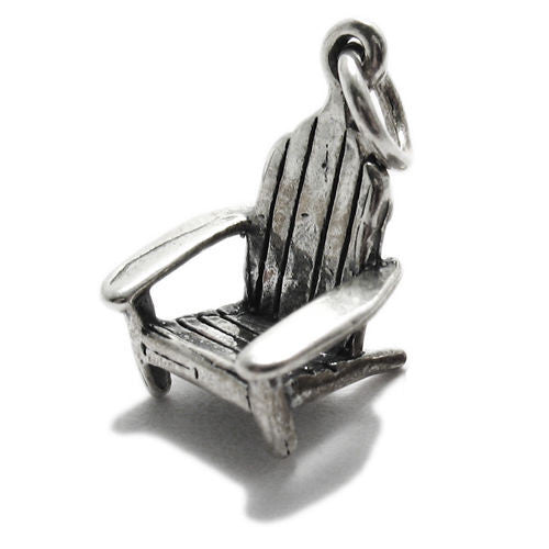 Adirondack Chair Charm. Sterling Silver