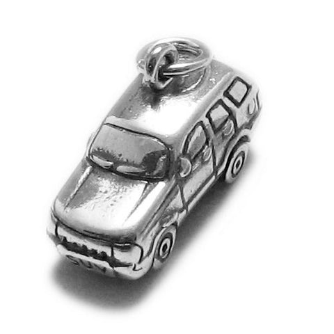 SUV Charm in 3D. Sterling Silver