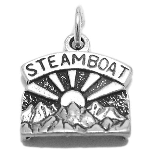 Steamboat Springs, Colorado Charm in Sterling Silver