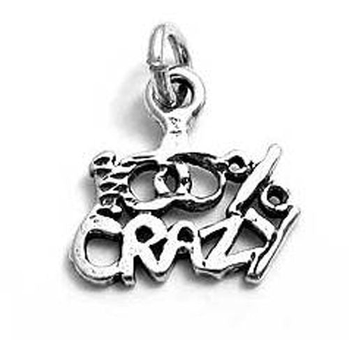 "100% Crazy" Charm in Sterling Silver