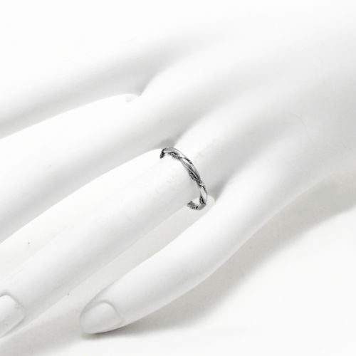 Band ring with a rope twisted around it for accent. Wholesale Sterling Silver Rings. On hand.
