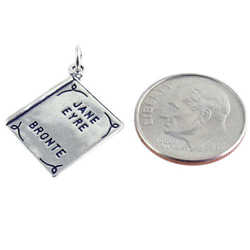 "Jane Eyre by Brontë" Book Charm. Sterling Silver