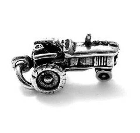 Tractor Charm. Sterling Silver