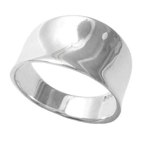 Classic inverted cigar band ring in sterling silver. Wholesale Sterling Silver Rings.