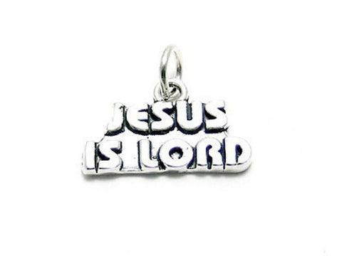"Jesus is Lord" Charm in Sterling Silver
