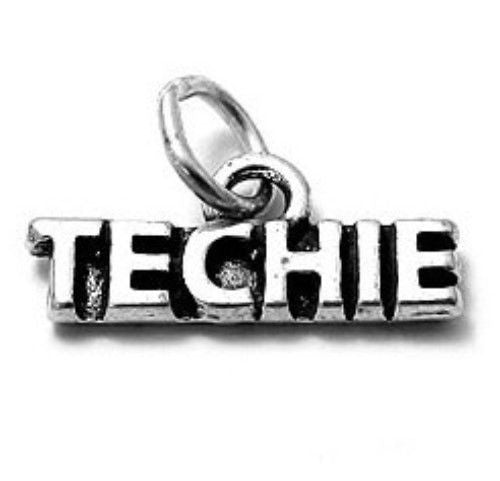 "Techie" Charm. Sterling Silver