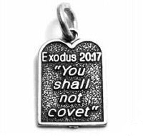 Commandment #10 Charm in Sterling Silver