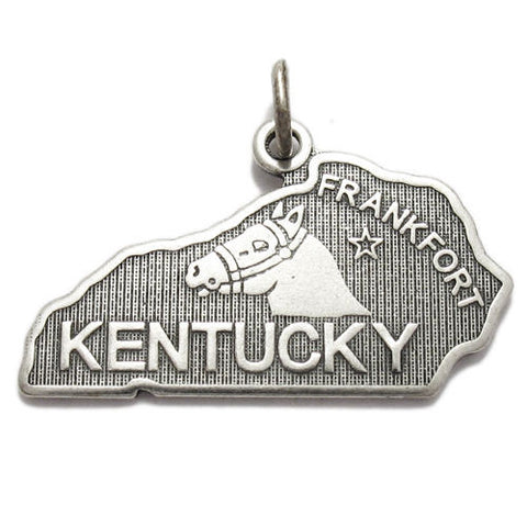 Kentucky State Charm in Sterling Silver