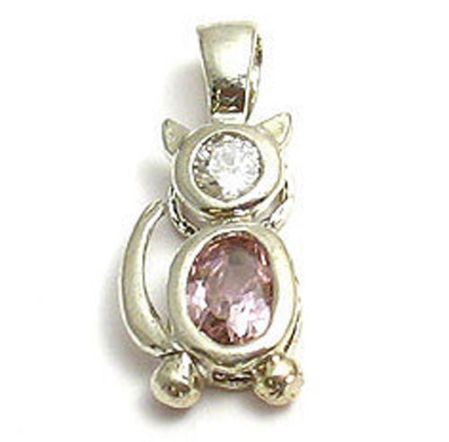 Colorful birthstone charms of a cat for charm bracelet or necklace. Wholesale Sterling Silver Charms. June.